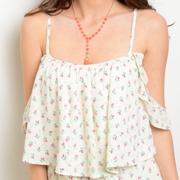 SALE! Girly & Flirty little floral romper! - Picture 2 of 7